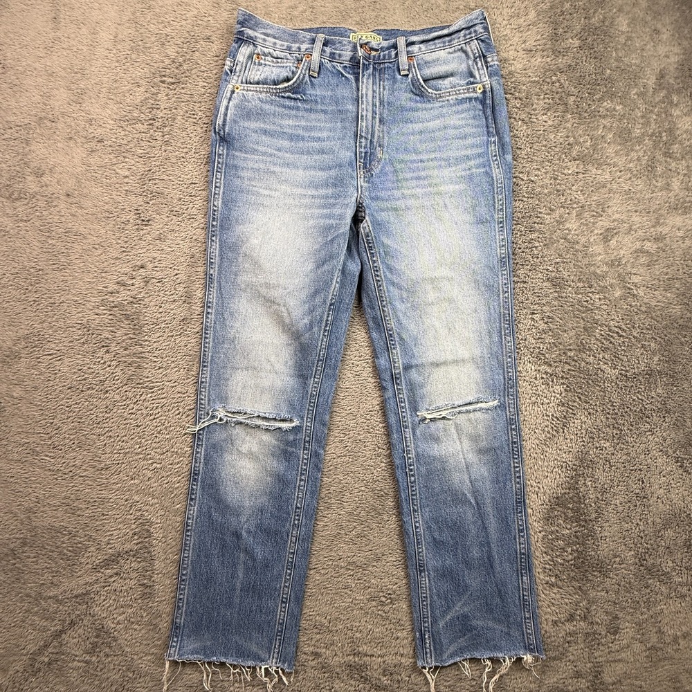 Hey Gang The Loose Crop Jeans in Earle Vintage 26x28 Distressed Raw Hem USA Made